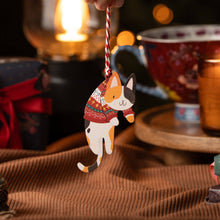 Load image into Gallery viewer, HANGING CAT CHRISTMAS DECORATION - 7 COLOURS AVAILABLE
