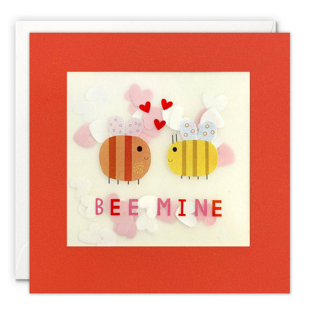 Valentine's Day Bees Paper Shakies Card