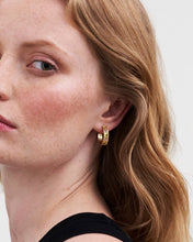 Load image into Gallery viewer, Blackberry Bramble Gold Hoop Earrings
