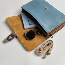 Load image into Gallery viewer, Blanche Mint Leopard Upcycled Leather Handbag
