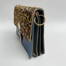 Load image into Gallery viewer, Blanche Mint Leopard Upcycled Leather Handbag
