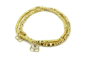 Flicker Minor Gold 2 Layer Stretchy Bracelet Set