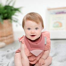 Load image into Gallery viewer, Neckerchew Teething Dribble Bib - Rainbow Rose
