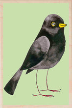 Load image into Gallery viewer, Blackbird sustainable wooden postcard
