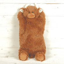 Load image into Gallery viewer, Highland Cow Hot Water Bottle Case/Pyjama case Brown -39cm
