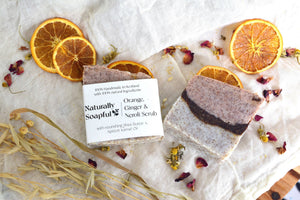 Orange, Ginger & Neroli Scrub Handmade Soap Bar