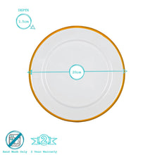 Load image into Gallery viewer, Argon Tableware White Enamel Side Plate - 20cm - Yellow
