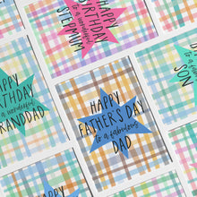Load image into Gallery viewer, Happy Father’s Day to a Fabulous Dad Plaid Card
