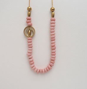 Consta - stacked java pastel pink necklace
