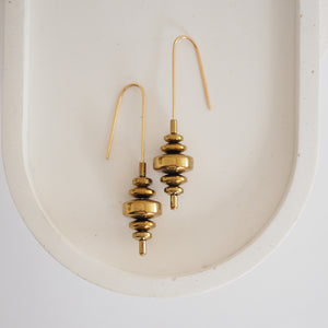 Consta - Hematite stack earrings