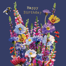 Load image into Gallery viewer, CG 02 - Happy Birthday Blue Bee Greeting Card      

