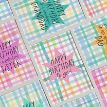 Load image into Gallery viewer, Happy Birthday Pink Plaid Card
