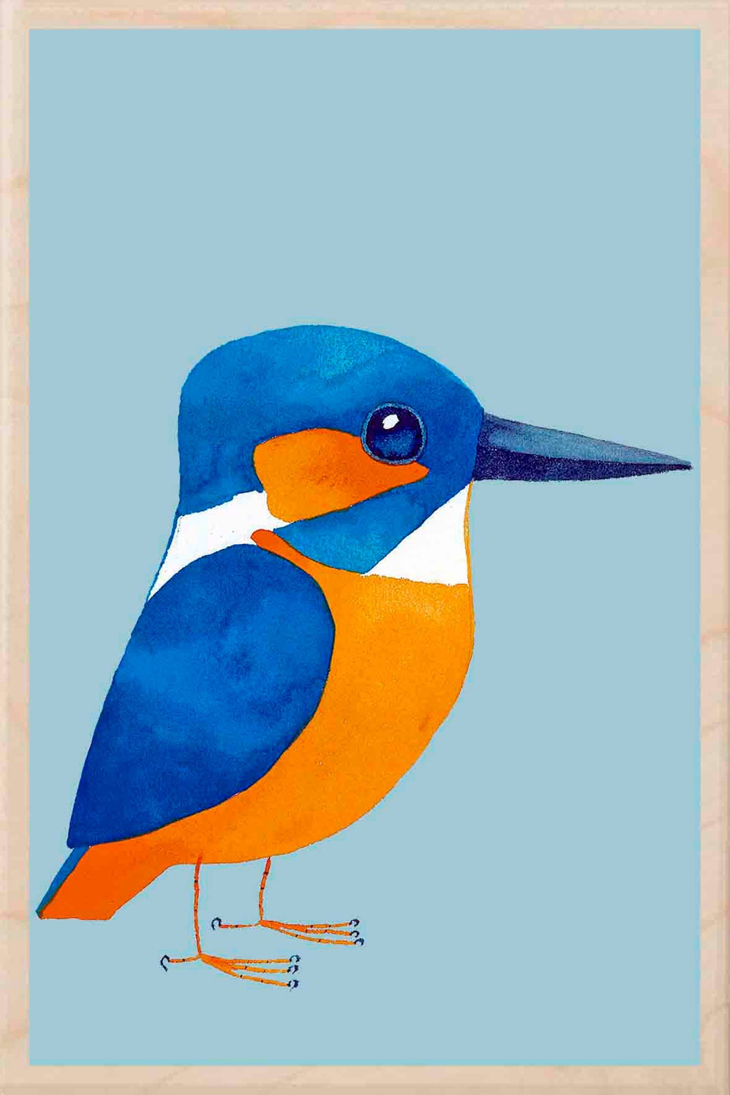 Kingfisher sustainable wooden postcard