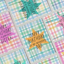 Load image into Gallery viewer, Happy Birthday to an Amazing Dad Plaid Birthday Card
