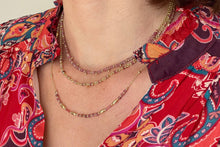 Load image into Gallery viewer, Horus Pink Tourmaline Gold Gemstone Necklace
