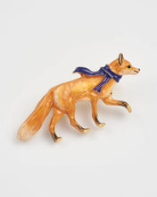 Load image into Gallery viewer, Cosy Fox Enamel Brooch
