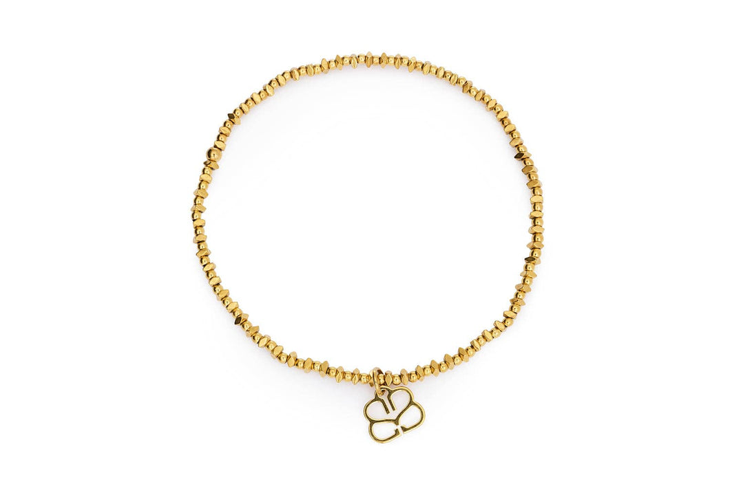 Ayla Gold Bead Stretch Bracelet