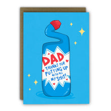 Load image into Gallery viewer, Funny Father’s Day Card - Dad Toilet Cleaner Shit Card

