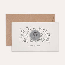 Load image into Gallery viewer, Four Leaf Clover 'Good Luck' Pocket Token Card
