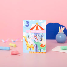 Load image into Gallery viewer, 3rd Birthday Carousel Card
