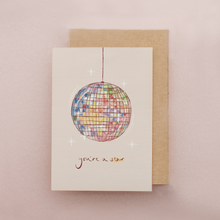 Load image into Gallery viewer, Congratulations Card | Disco Ball | Star | Well Done Card
