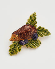 Load image into Gallery viewer, Hedgehog and Blackberry Brooch
