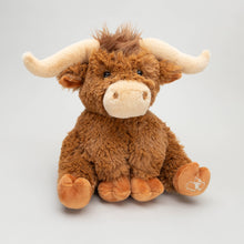 Load image into Gallery viewer, Horned Highland Cow Plush Brown Medium Soft Toy - 23cm
