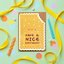 Load image into Gallery viewer, Nice Biscuit Birthday Card
