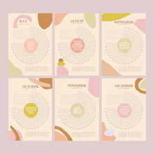 Load image into Gallery viewer, Daily Habit Tracker | 12 Month Goal Planner | Pastel Organic
