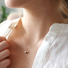 Load image into Gallery viewer, Enamel Tiny Bee Necklace
