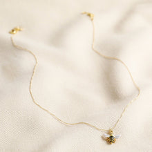 Load image into Gallery viewer, Enamel Tiny Bee Necklace
