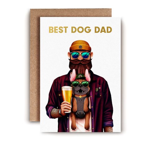 Best Dog Dad Father's Day card