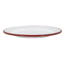 Load image into Gallery viewer, Argon Tableware White Enamel Side Plate - 20cm - Red

