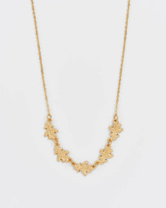 Oak Leaf Gold Choker Necklace