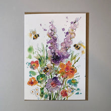 Load image into Gallery viewer, Summer Buzz' Floral Card
