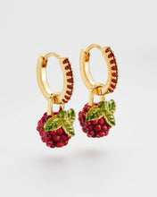 Load image into Gallery viewer, Orla Raspberry Huggie Earrings
