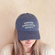 Load image into Gallery viewer, Sunshine Appreciation Society - Cotton Baseball Cap - Vintage Blue
