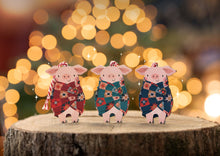 Load image into Gallery viewer, BURGUNDY PIG IN BLANKET DECORATION
