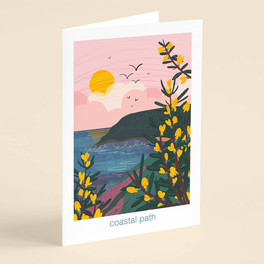 Coastal path - let's go outside greeting card