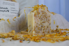 Load image into Gallery viewer, Lemon, Grapefruit &amp; Lemongrass Handmade Soap Bar
