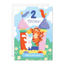 Load image into Gallery viewer, 2nd Birthday Bouncy Castle Card
