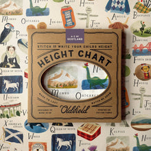 Load image into Gallery viewer, Scotland A-Z Children's Fabric Height Chart
