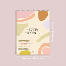 Load image into Gallery viewer, Daily Habit Tracker | 12 Month Goal Planner | Pastel Organic
