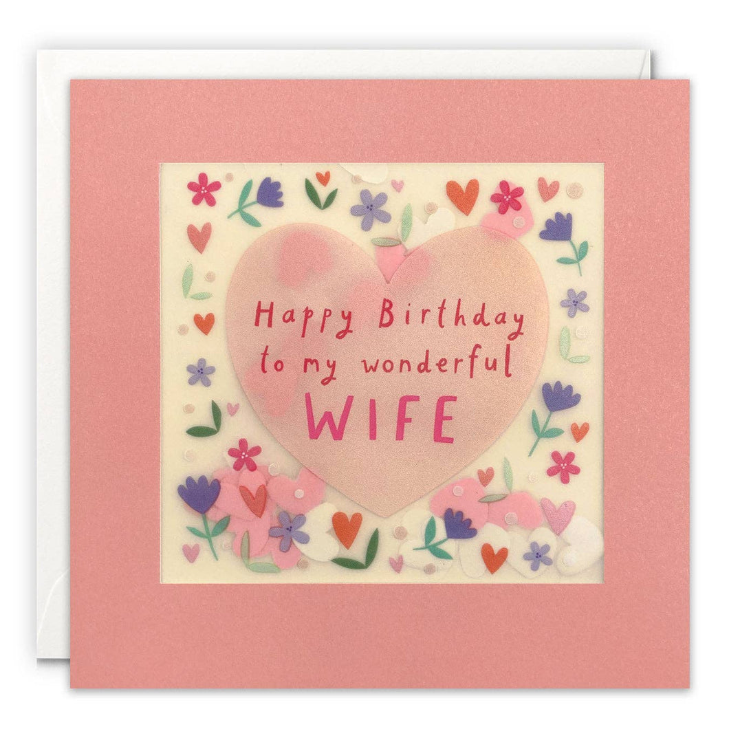 Wife Heart Paper Shakies Card