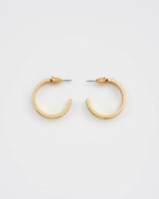 Load image into Gallery viewer, Blackberry Bramble Gold Hoop Earrings

