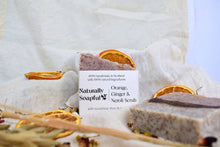 Load image into Gallery viewer, Orange, Ginger &amp; Neroli Scrub Handmade Soap Bar
