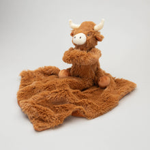 Load image into Gallery viewer, Horned Highland Cow Baby Soft Toy Soother Comforter 29cm
