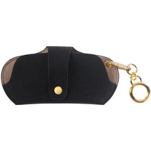 Load image into Gallery viewer, Eyefold Slim  Wrap Glasses Case Black Gold with detachable bag chain

