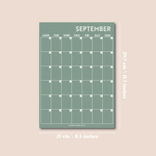 Load image into Gallery viewer, A4 Monthly Undated Wall Planner | 12 Pages | Surf
