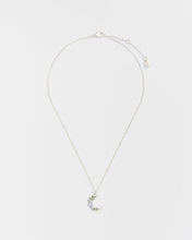 Load image into Gallery viewer, Nightshade Moon Silver Chain Necklace
